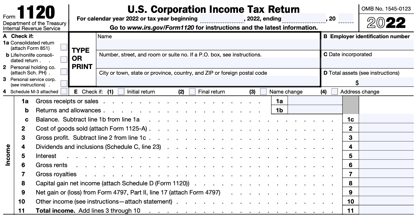 Irs Form 1120 Schedule M-3 Instructions