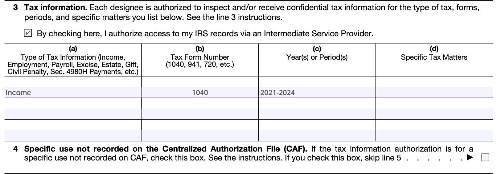 IRS Form 8821 Instructions Tax Information Authorization