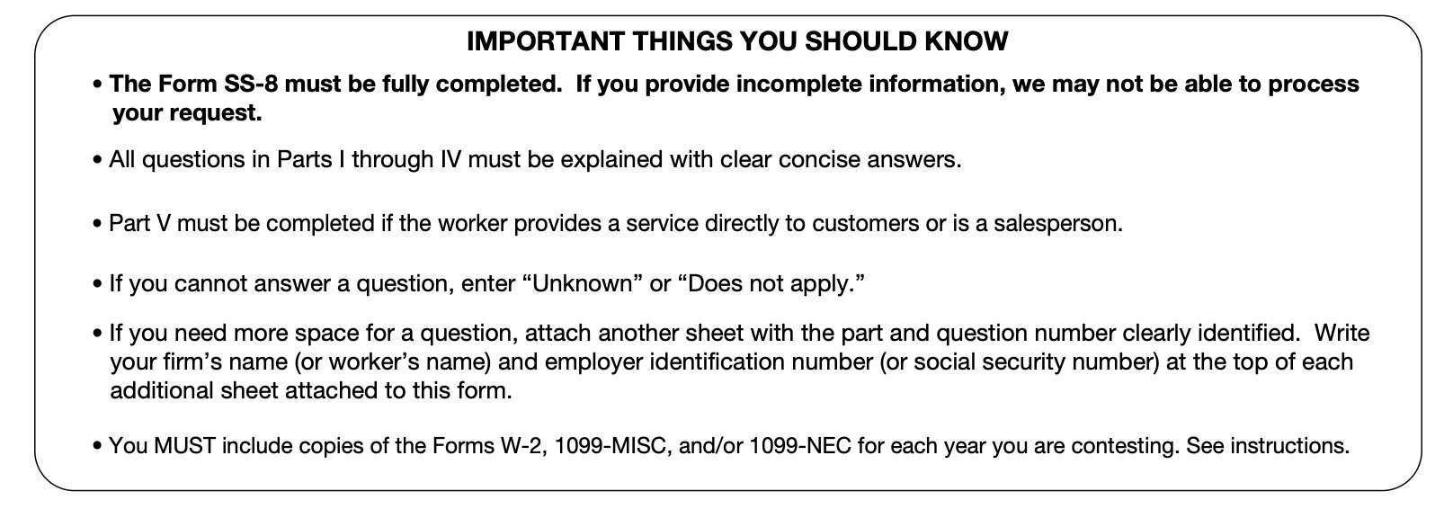 Instructions For Form Ss-8
