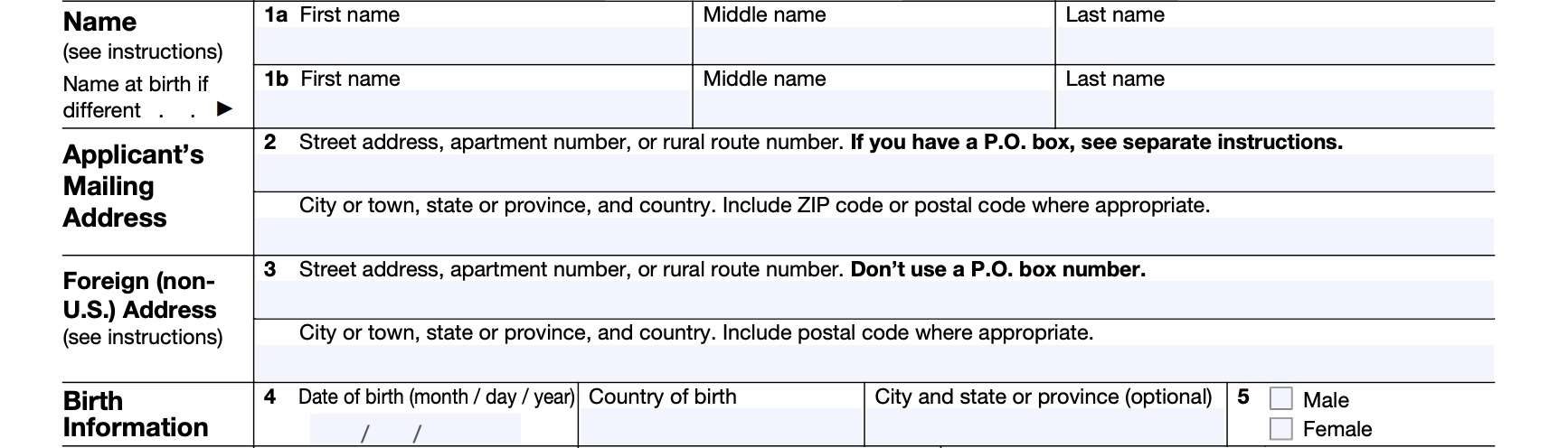 IRS Form W 7 Instructions Completing Your ITIN Application