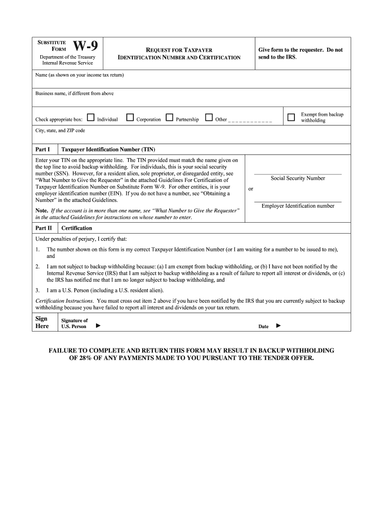 W-9 2023 Form Pdf