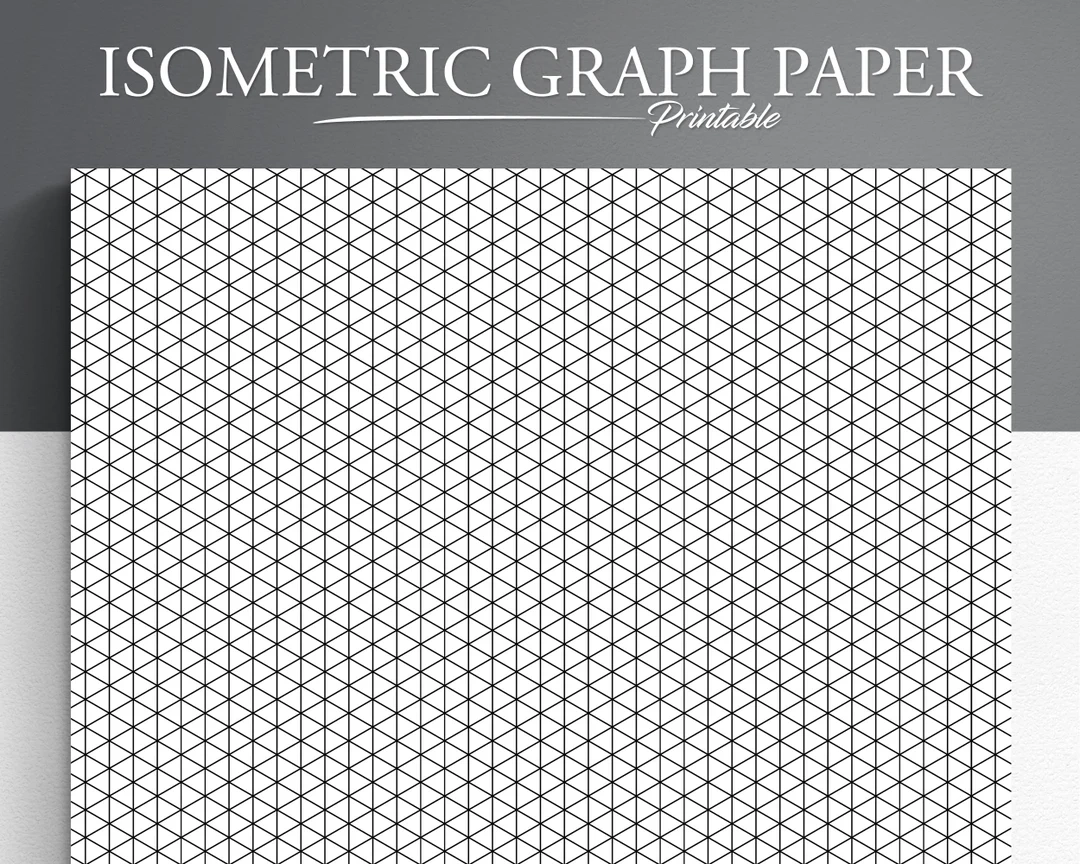 Isometric Graph Paper 50 Sheet 11x17 Pad Engineering amp 3D 