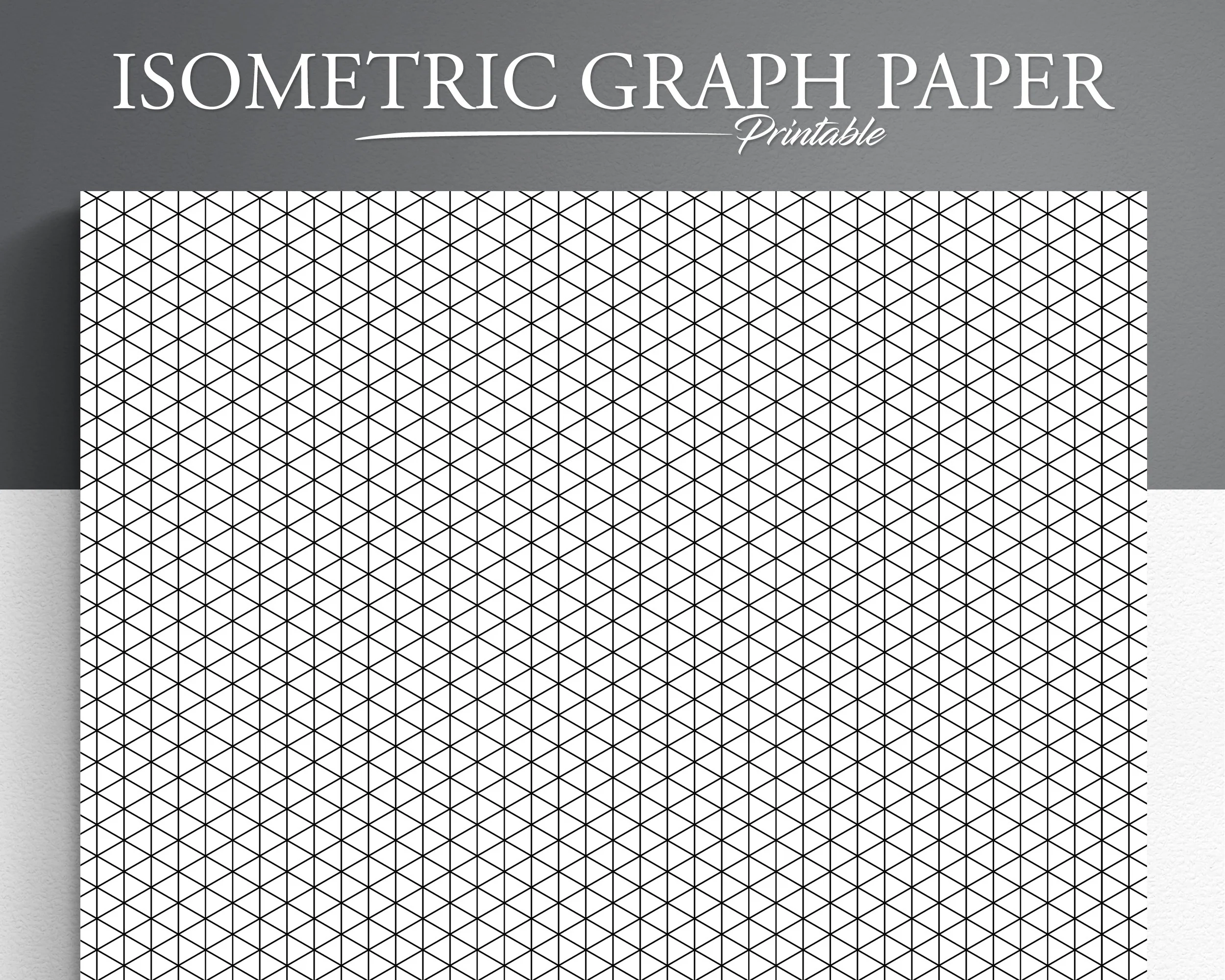 Isometric Graph Paper Digital Isometric Grid Paper PDF And PNG 