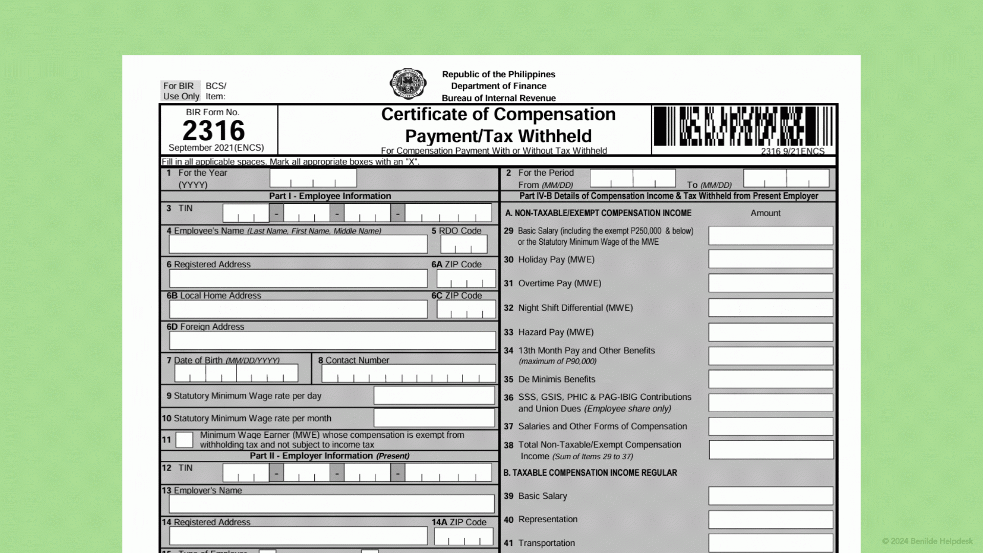 ITR Substituted Filing Benilde Helpdesk