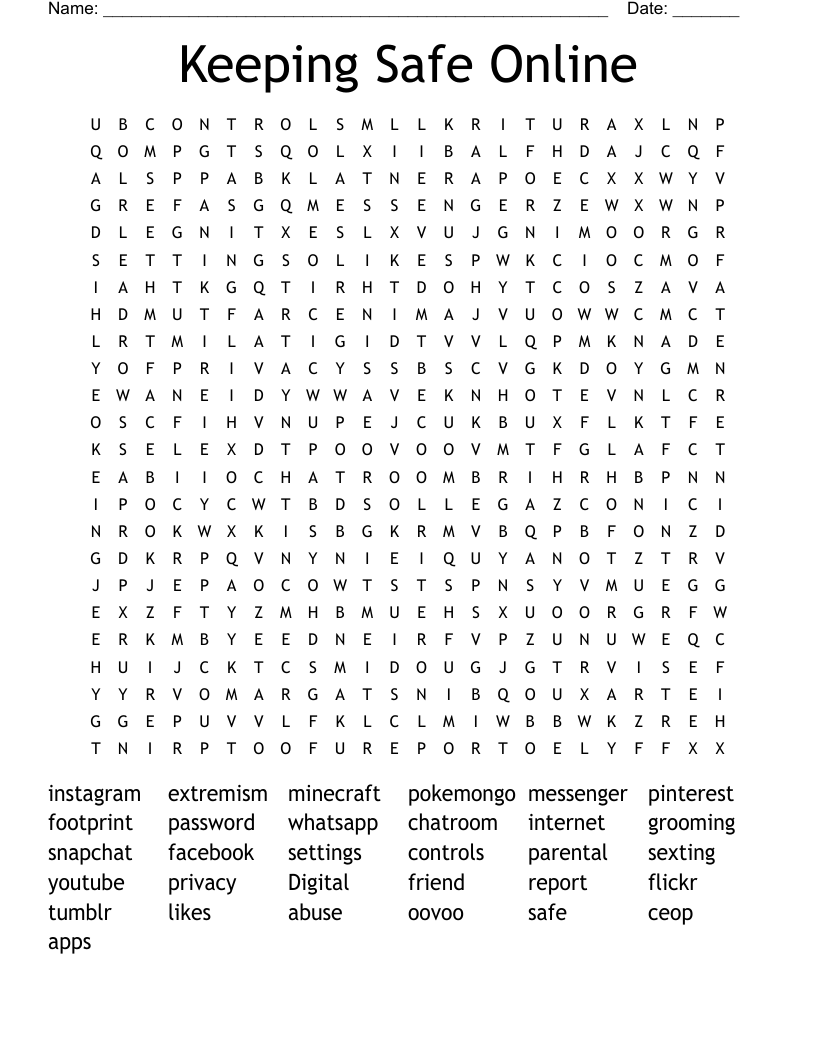 Online Search Puzzles Printable