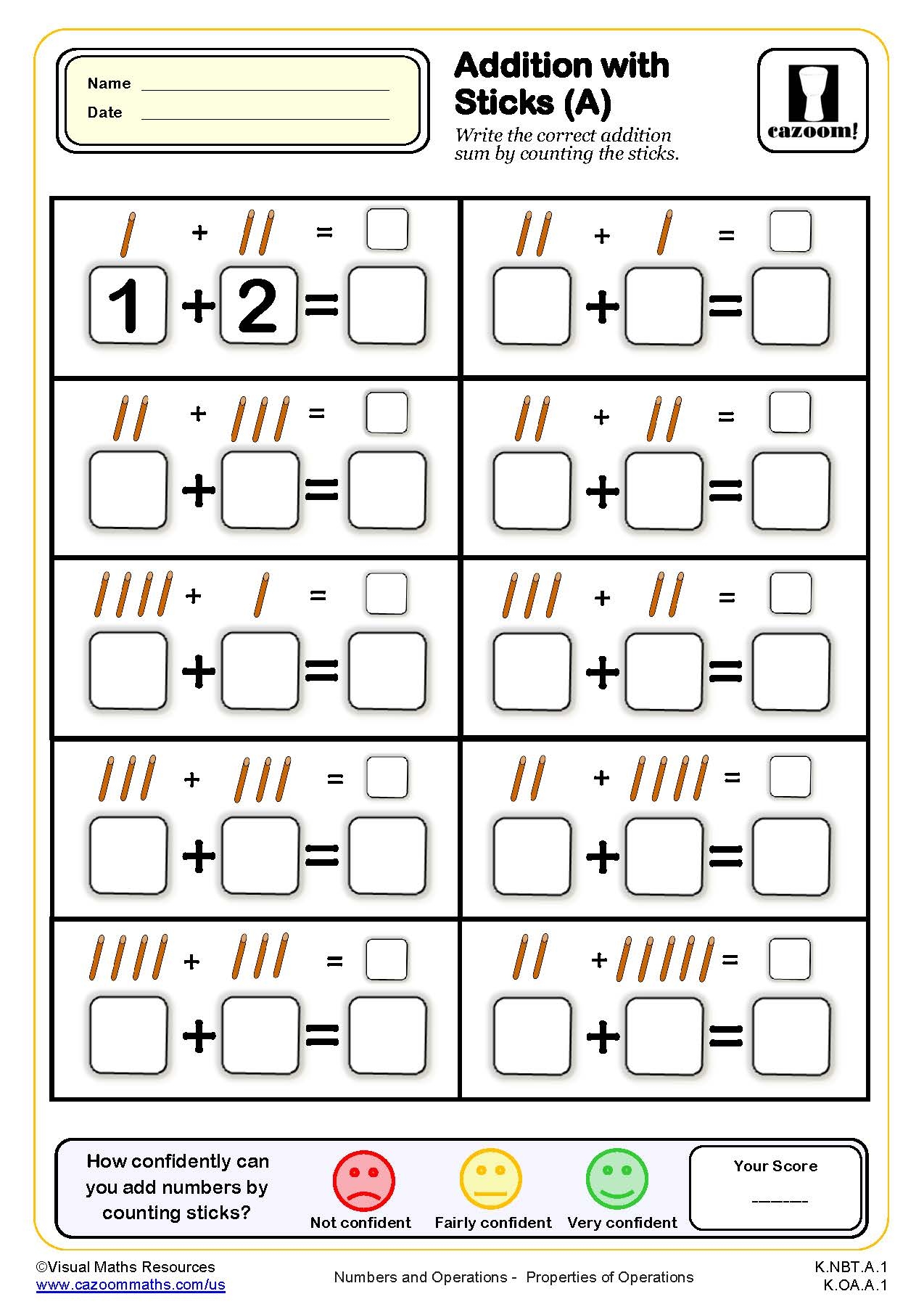 Free Printable Worksheets Math Kindergarten