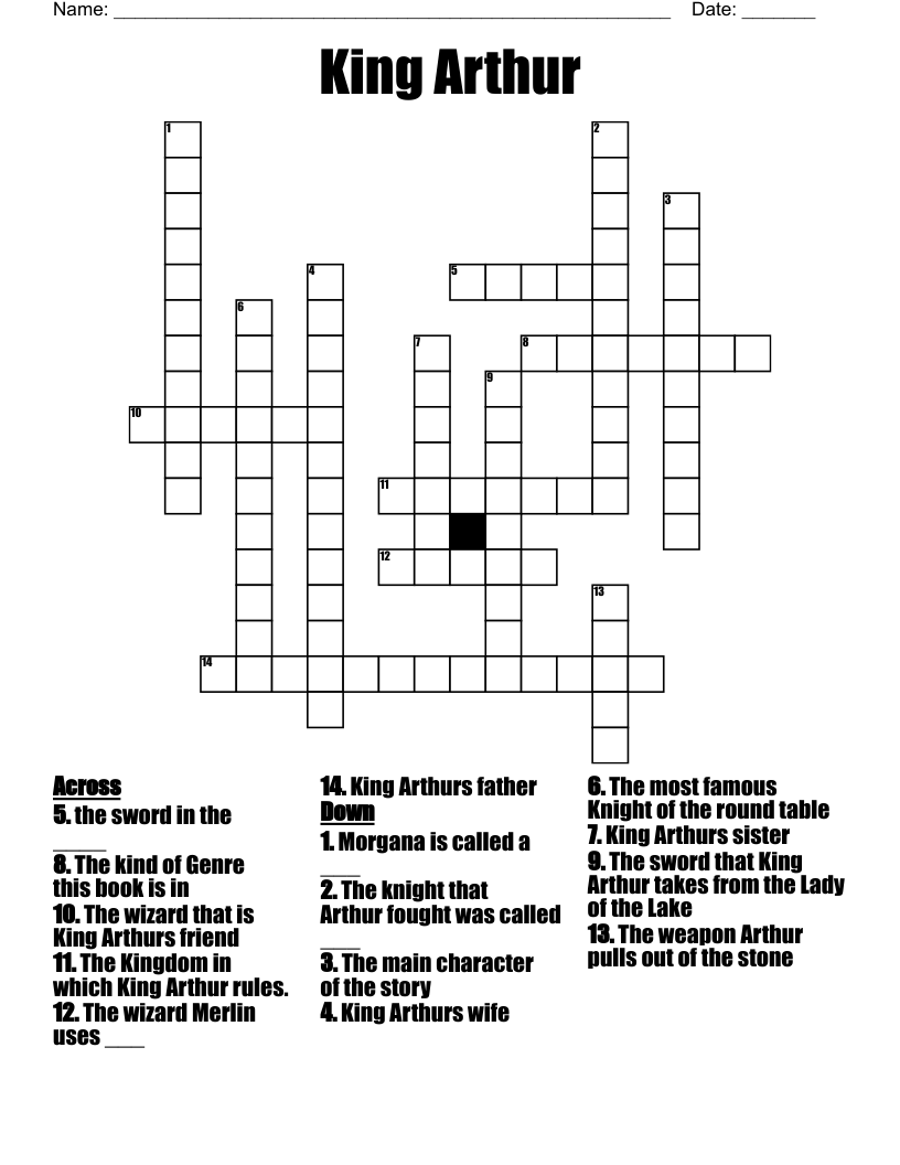 Merlin Crossword Puzzles Printable