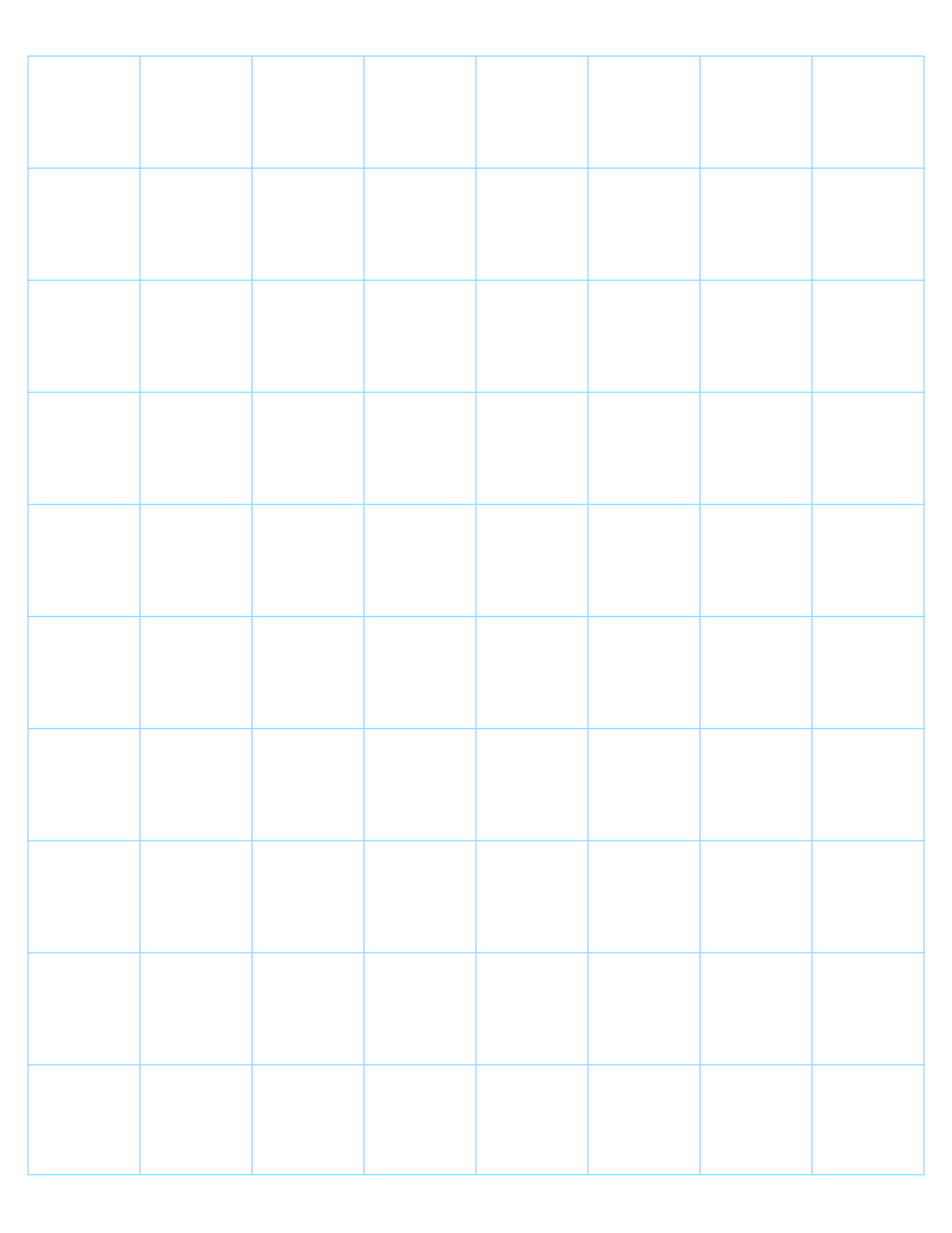 Free Printable One Inch Graph Paper