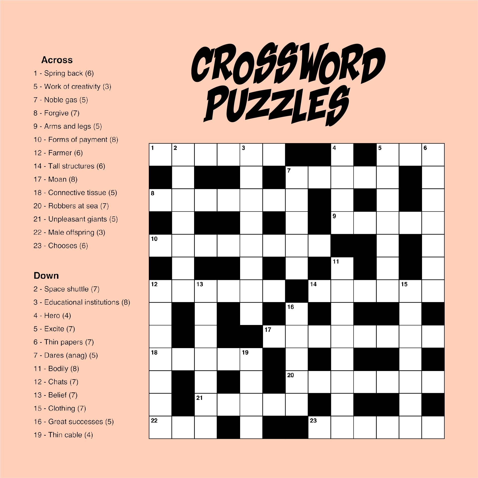 Free Printable Crossword Puzzles Easy Adult