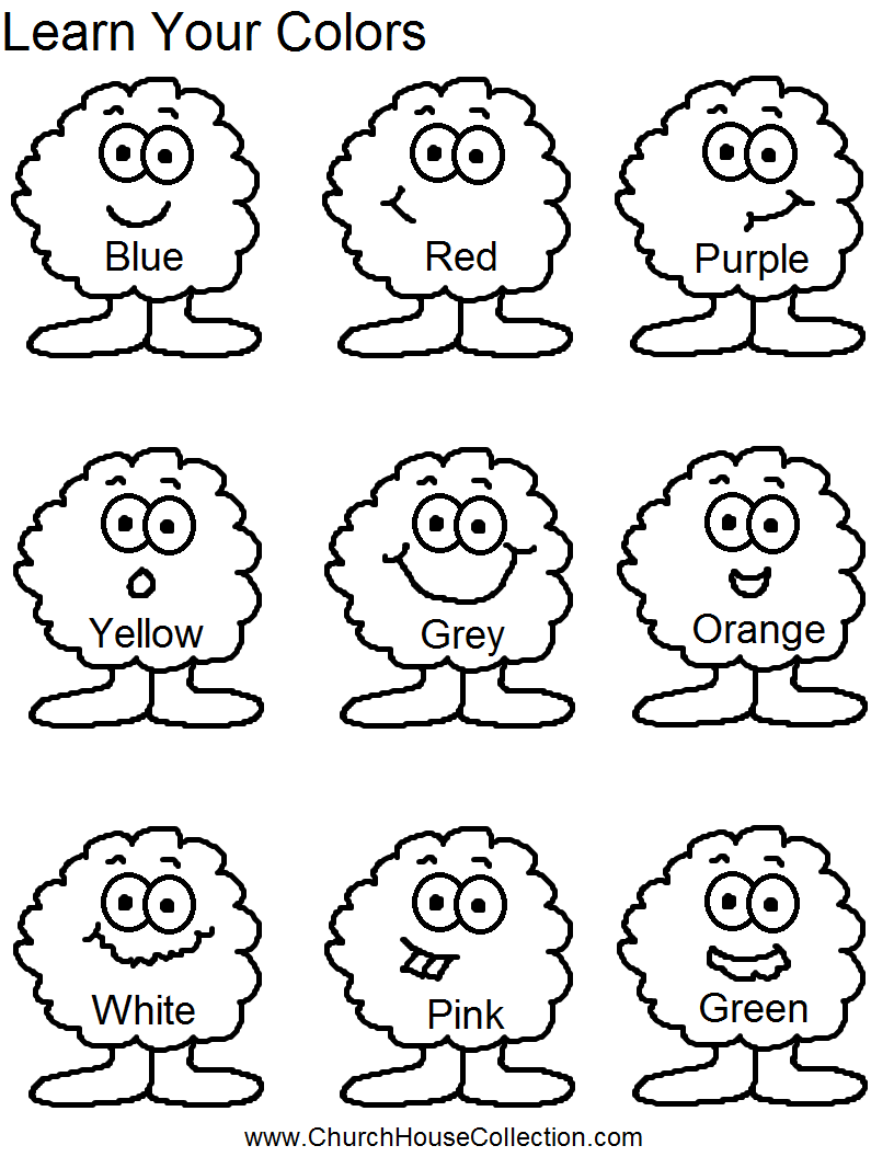 Preschool Worksheets Free Printable Colors