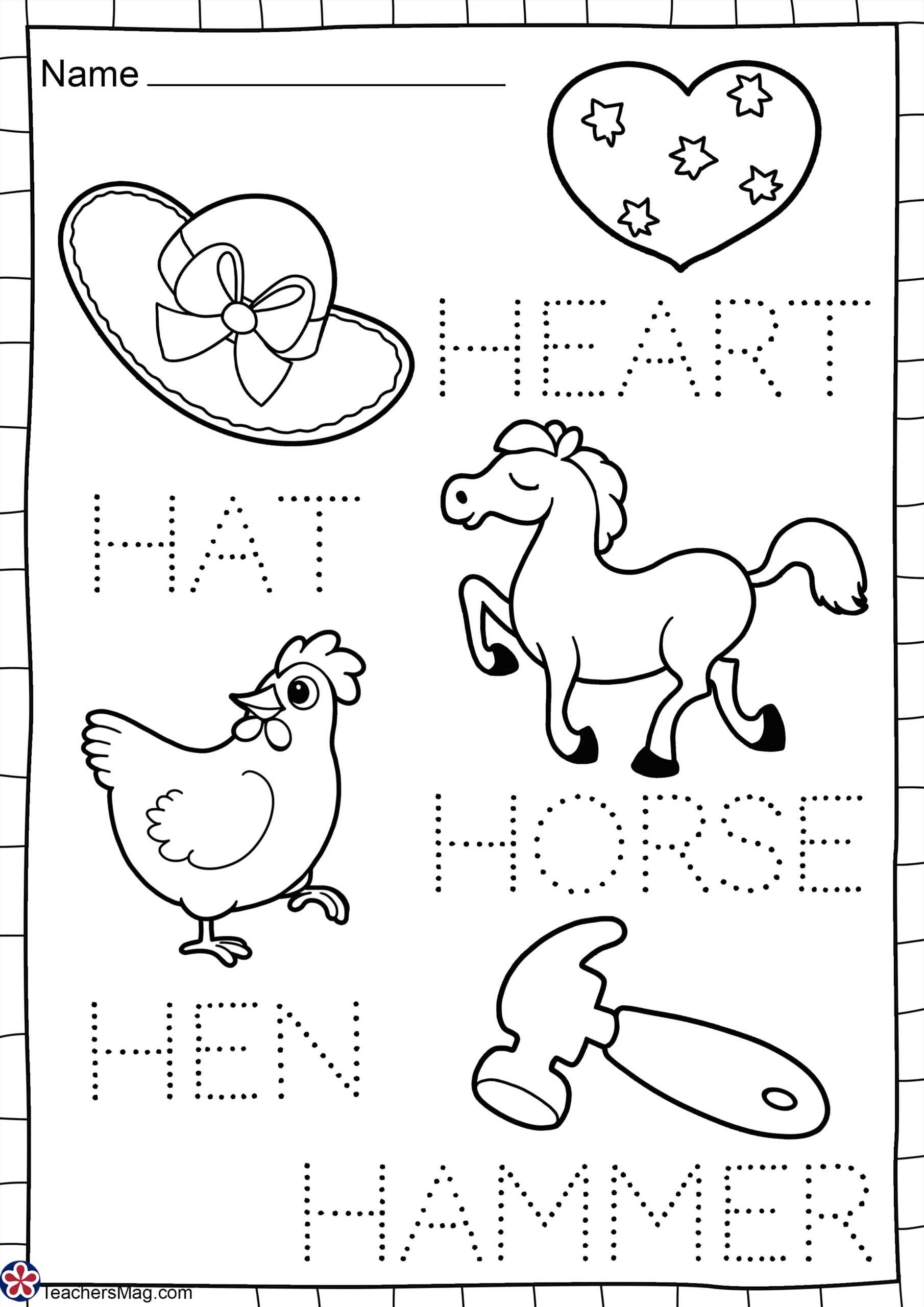 Letter H Worksheets Free Printables