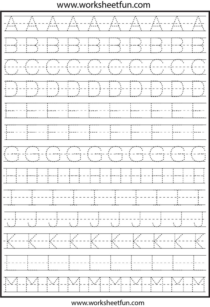 Trace Letters Worksheet Printable