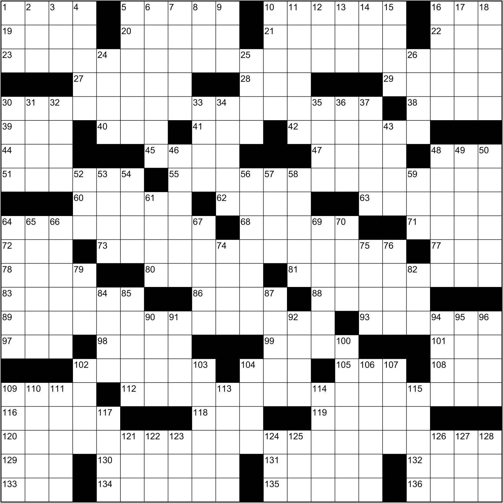 Printable Tampa Times Crossword Puzzles