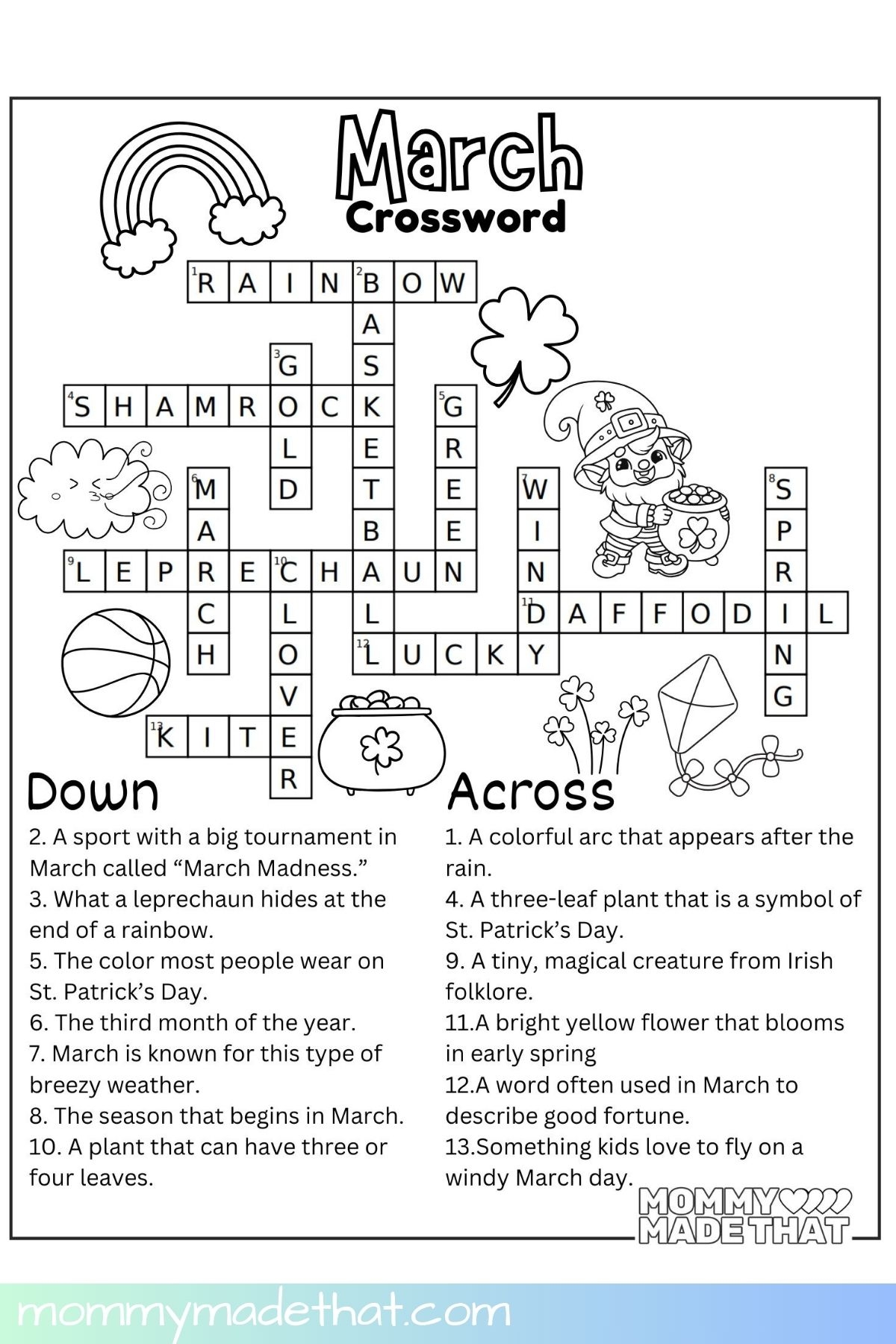 Free Printable Crossword Puzzle Solutions