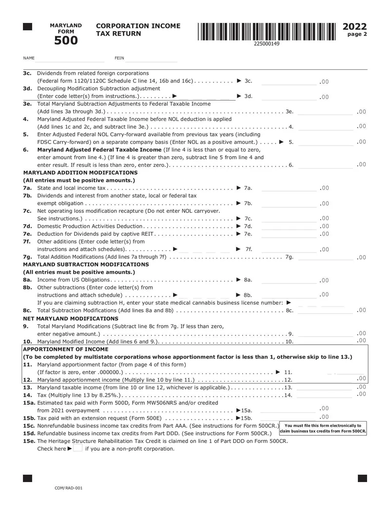 Maryland Form 500 Fill And Sign Online With Lumin