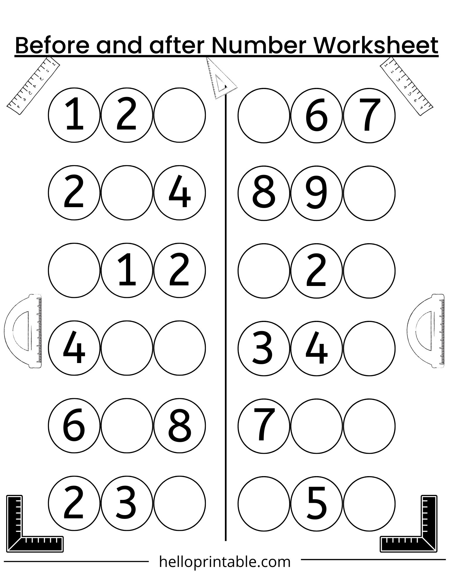 Printable Preschool Math Worksheets