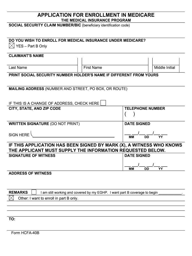 Medicare Part B Forms Printable