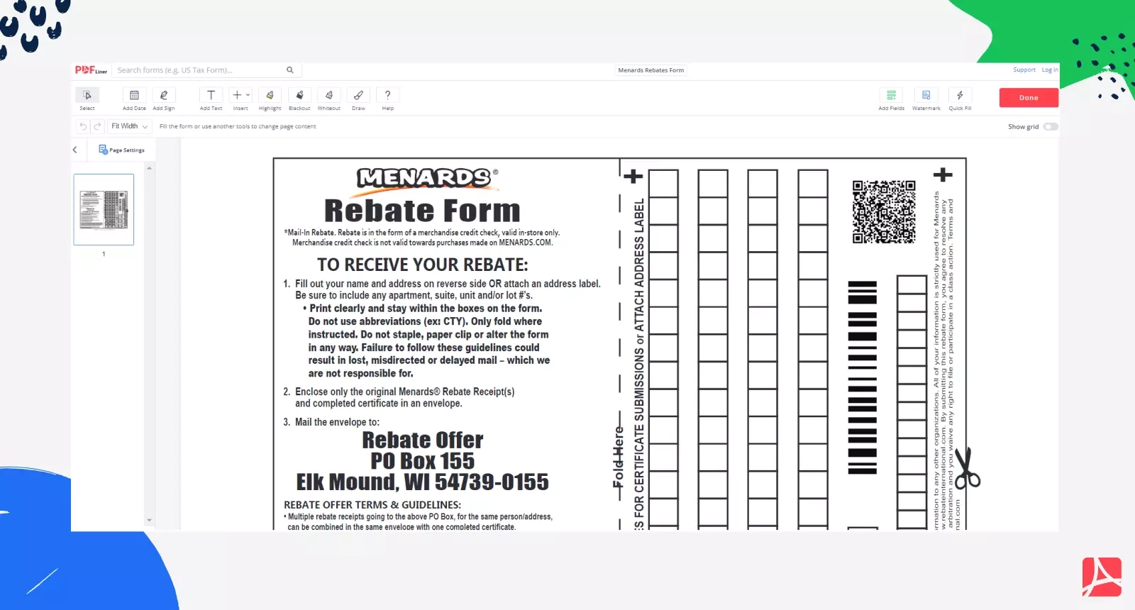 Menards Rebate Forms Printable 2024