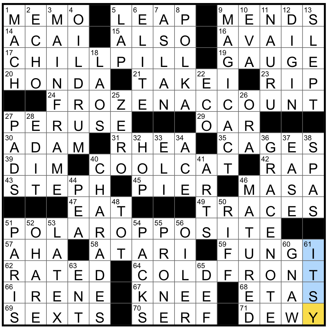 Monday Nyt Crossword Printable