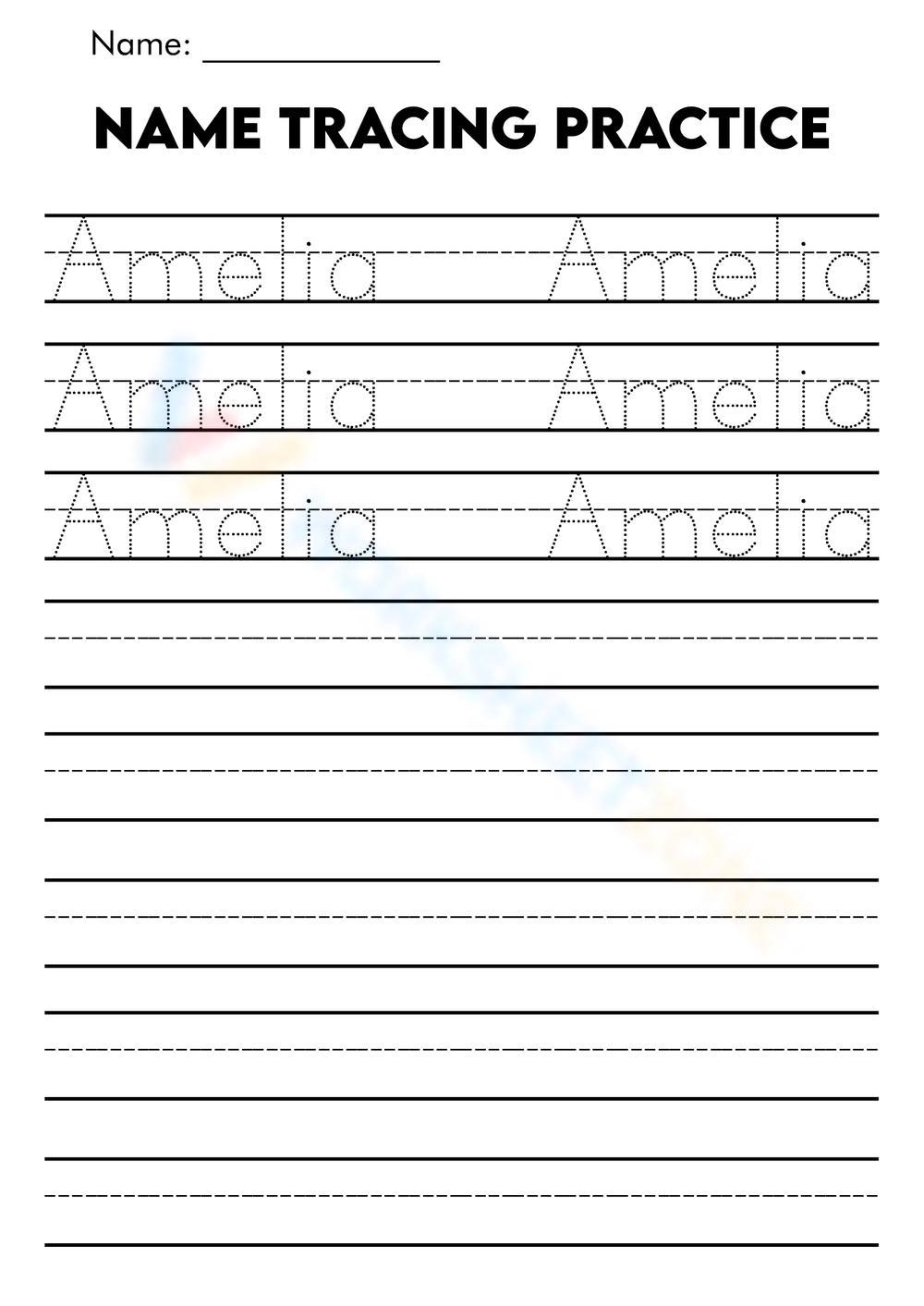 Printable Name Tracing Worksheet