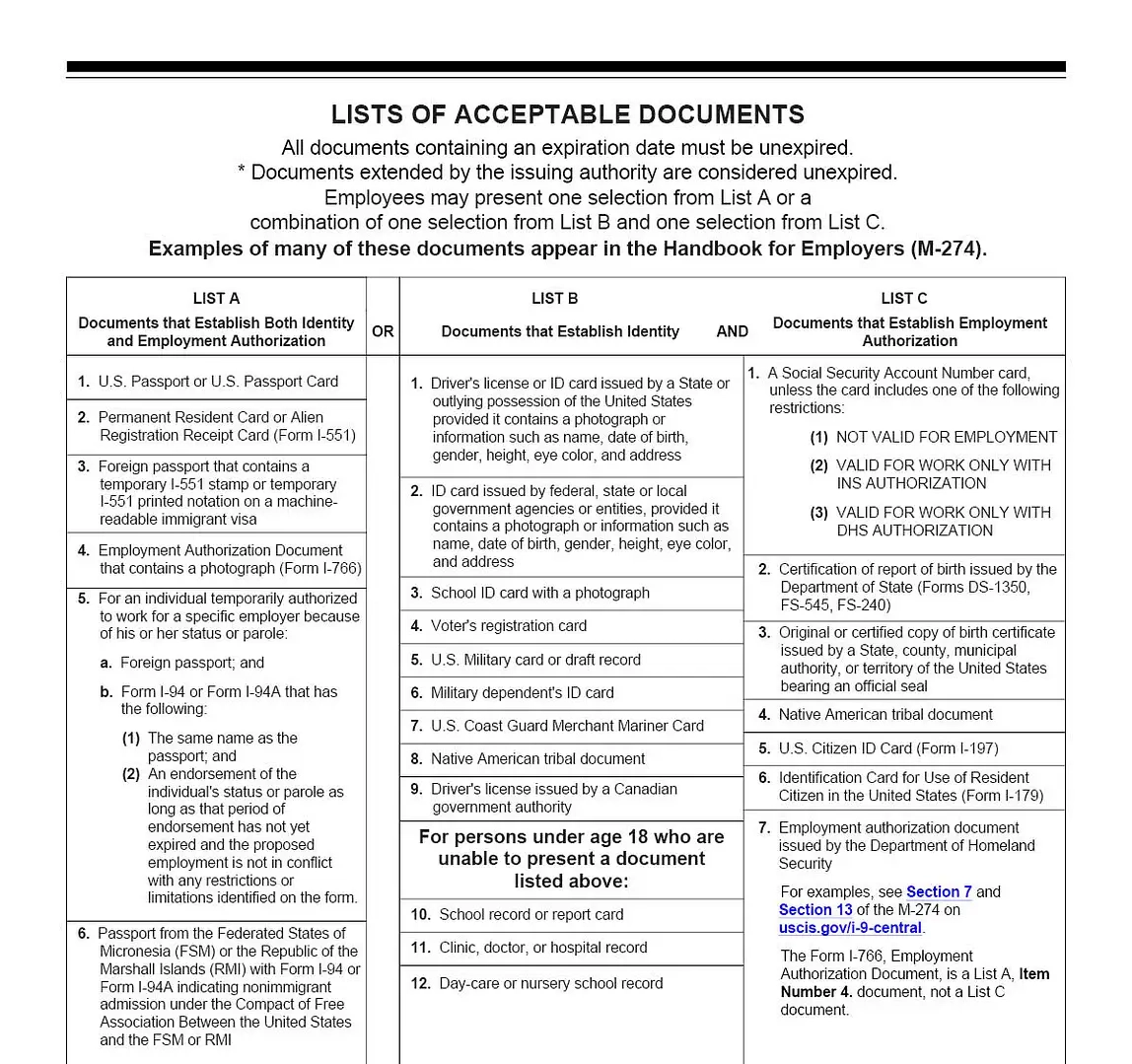 I-9 Fillable Form 2025