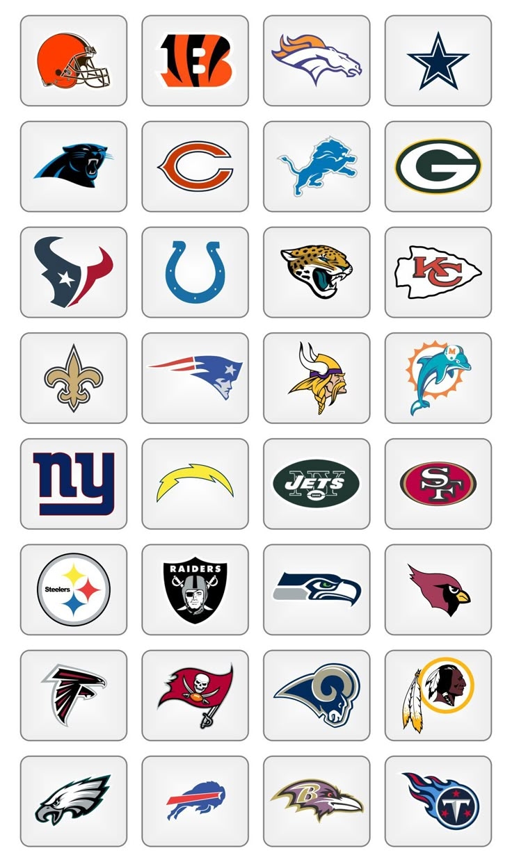 NFL Football Logos 10 Free PDF Printables Printablee