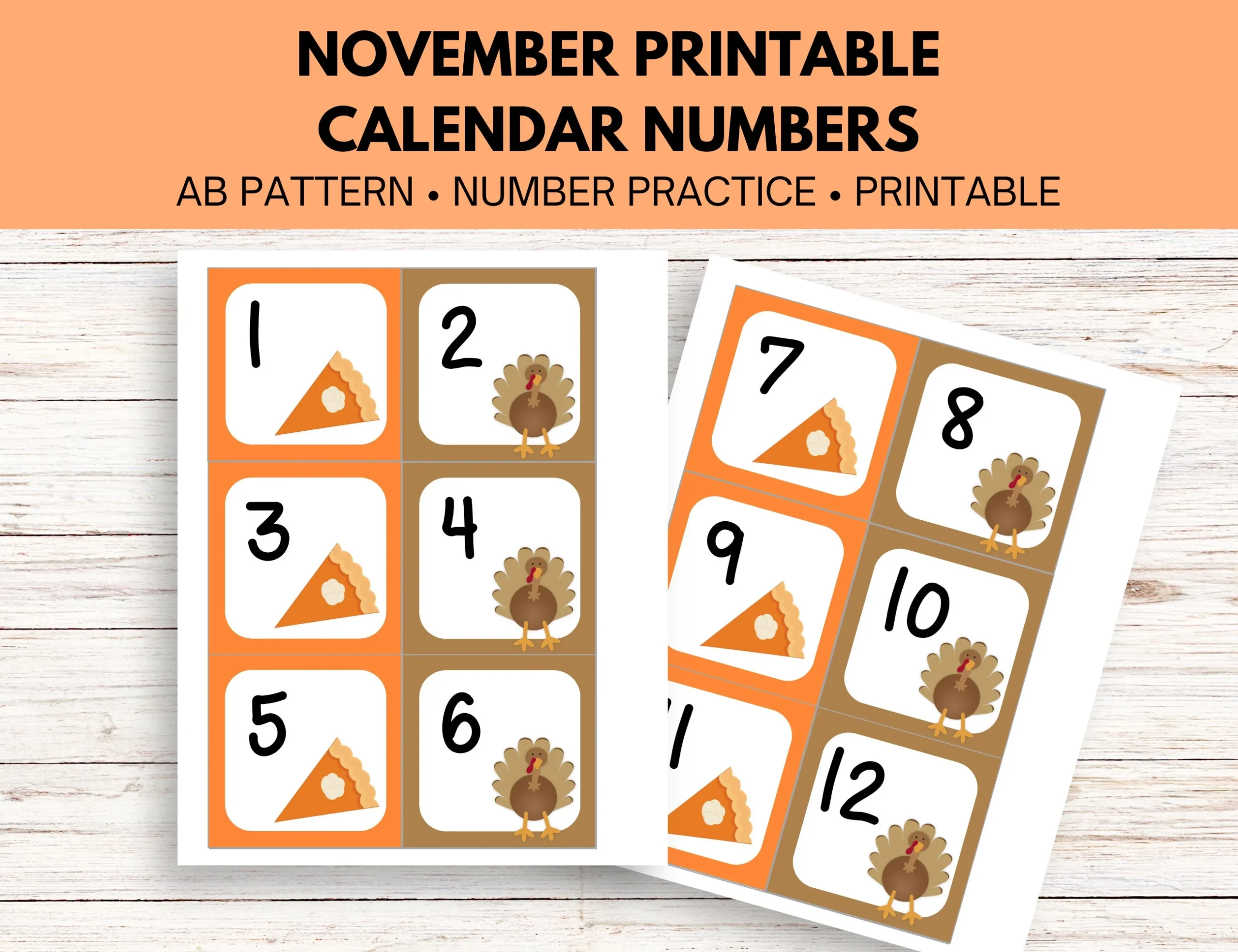November Printable Calendar Numbers
