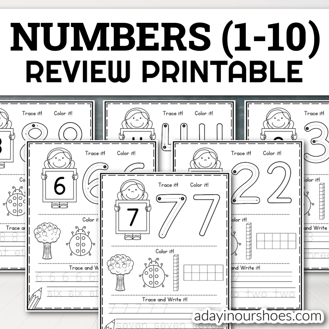Free Printable Worksheets Numbers 1 10