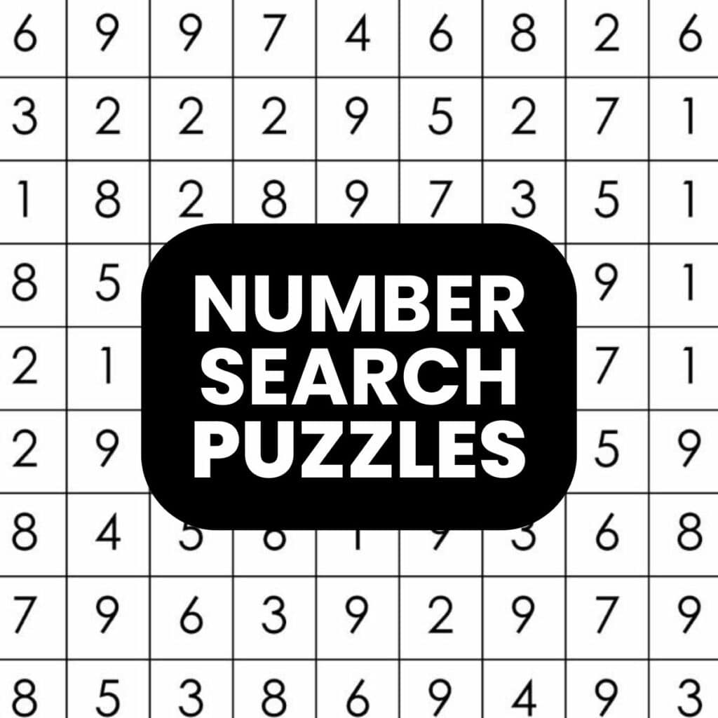 Printable Number Search Puzzles For Adults
