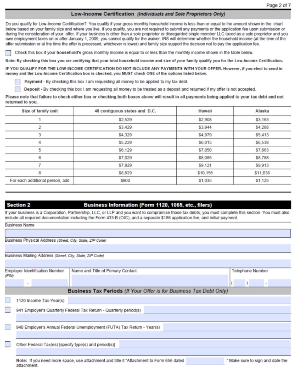 Irs Form 656 Pdf