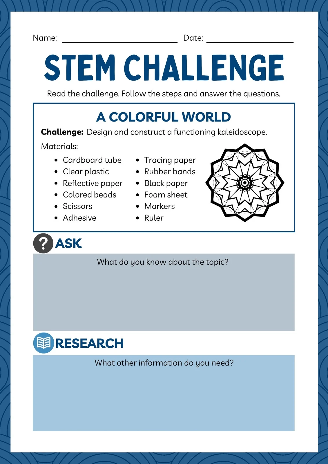 Free Printable Stem Worksheets