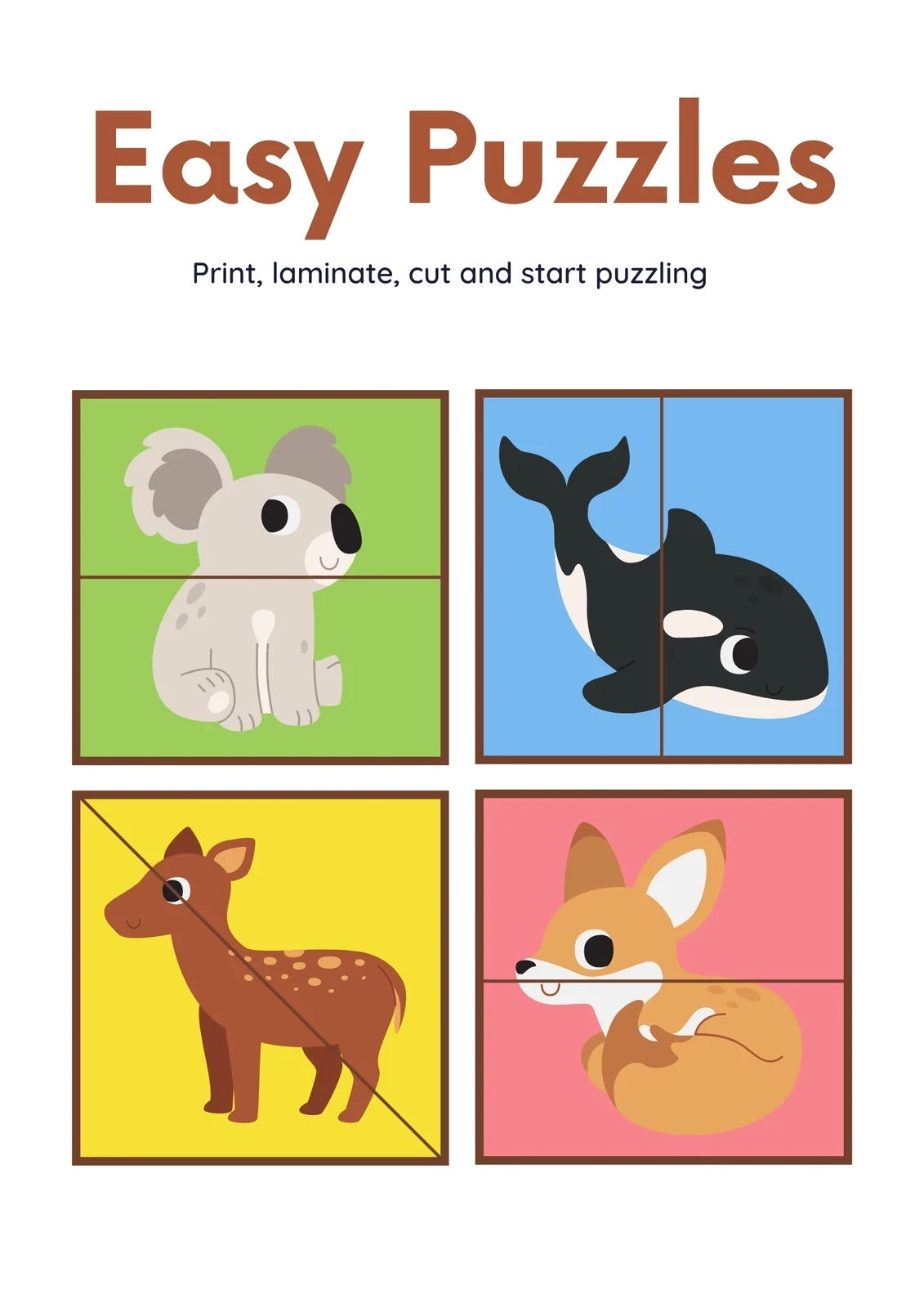 Puzzles Printable Easy