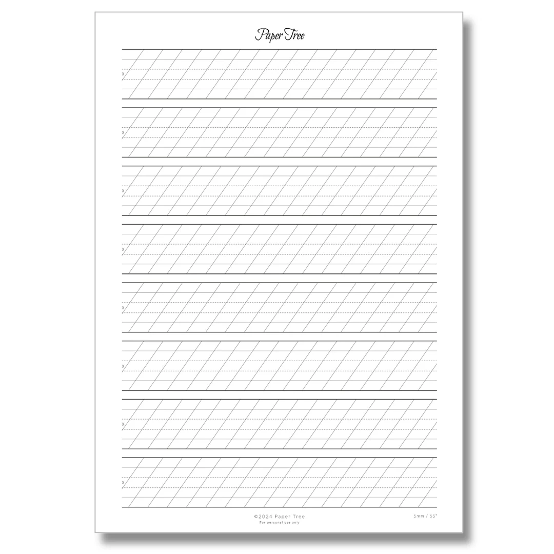 Lined Paper For Calligraphy