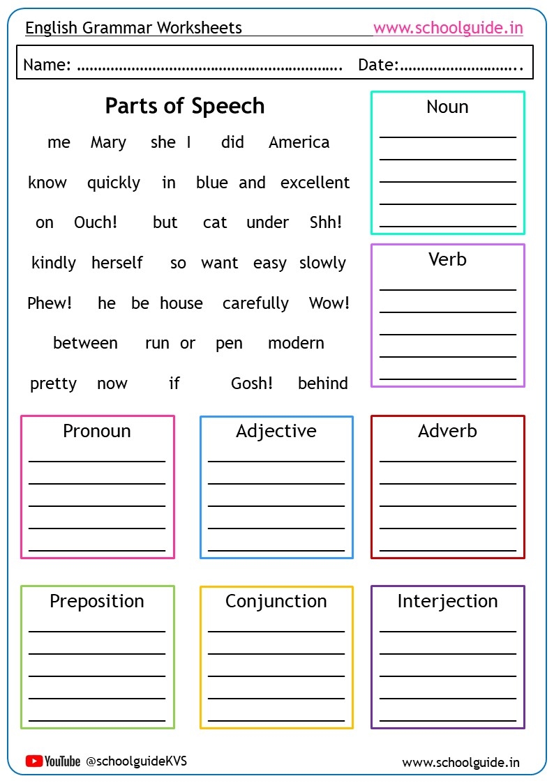 Grammar Worksheets 6th Grade Free Printable