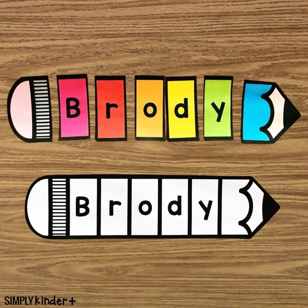 Pencil Names Puzzle Simply Kinder Printable Membership