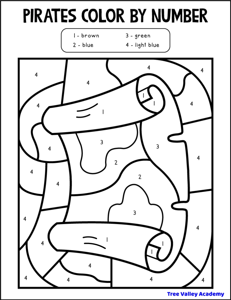 Free Printable Number Puzzle Coloring