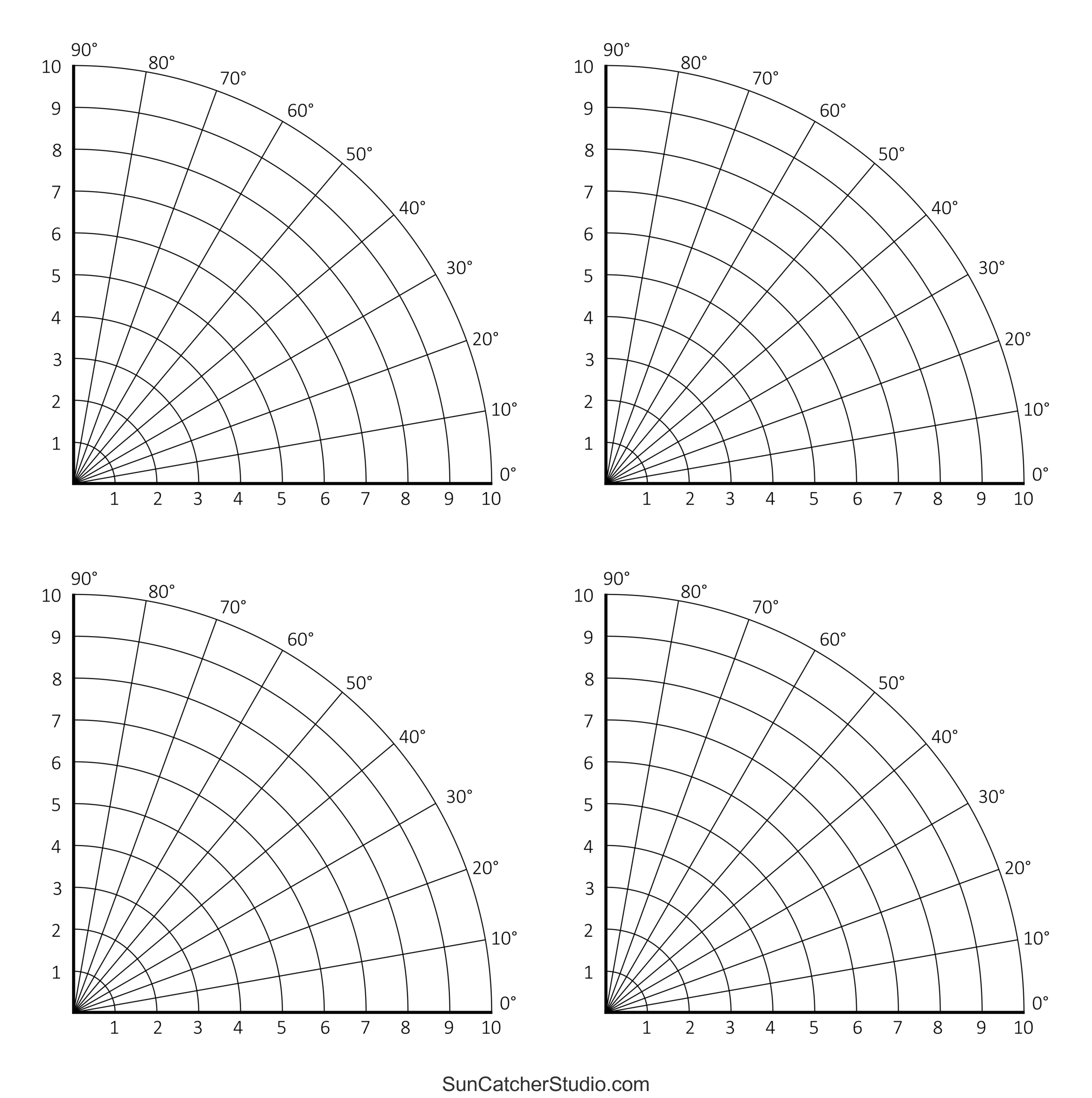 Polar Coordinates Printable Paper Multiple