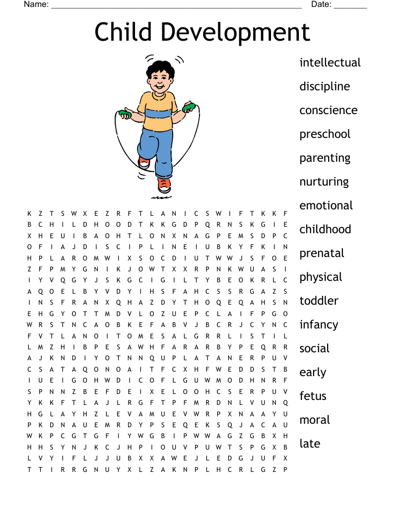 Printable Crossword Puzzles About Childcare