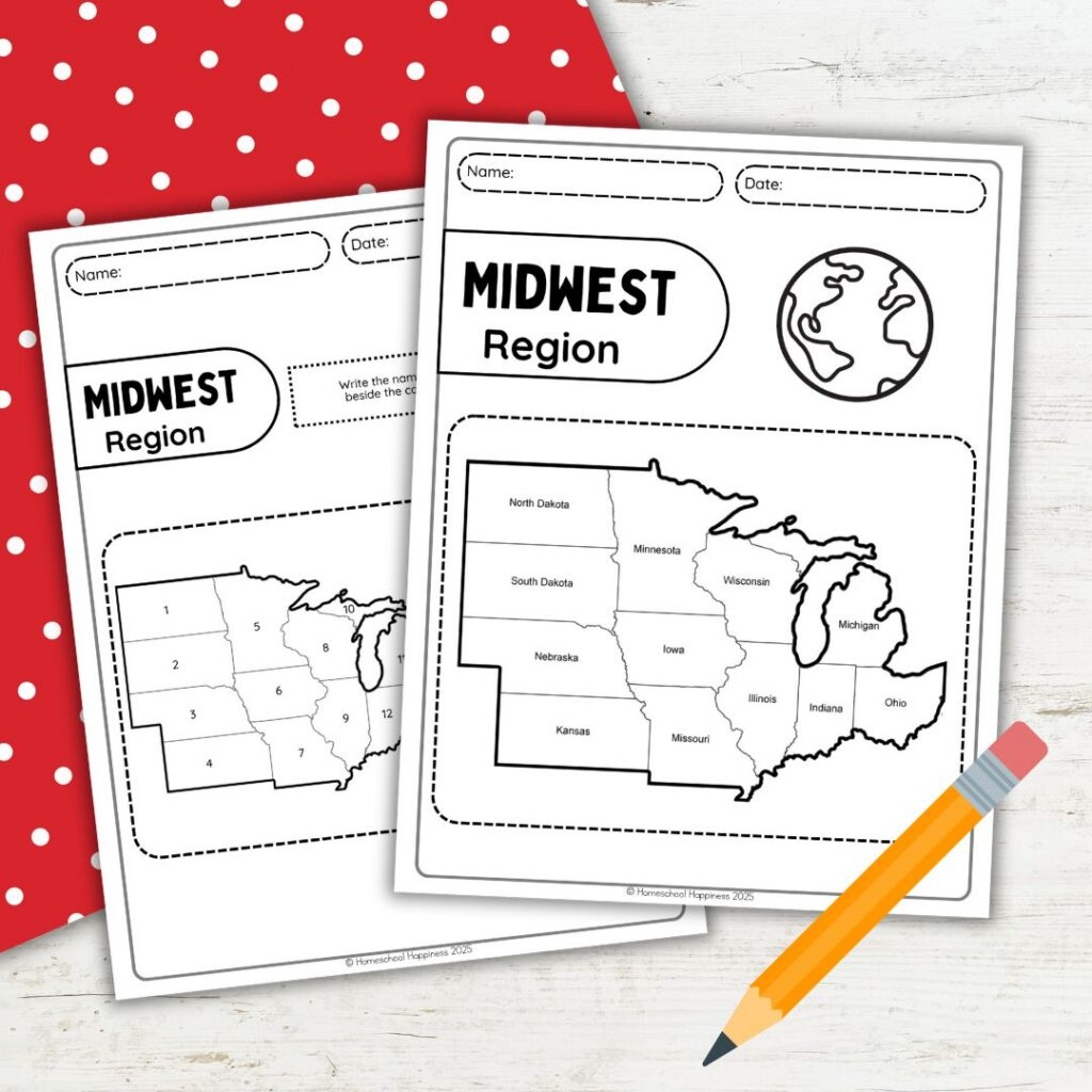Regions Of The Us Printable
