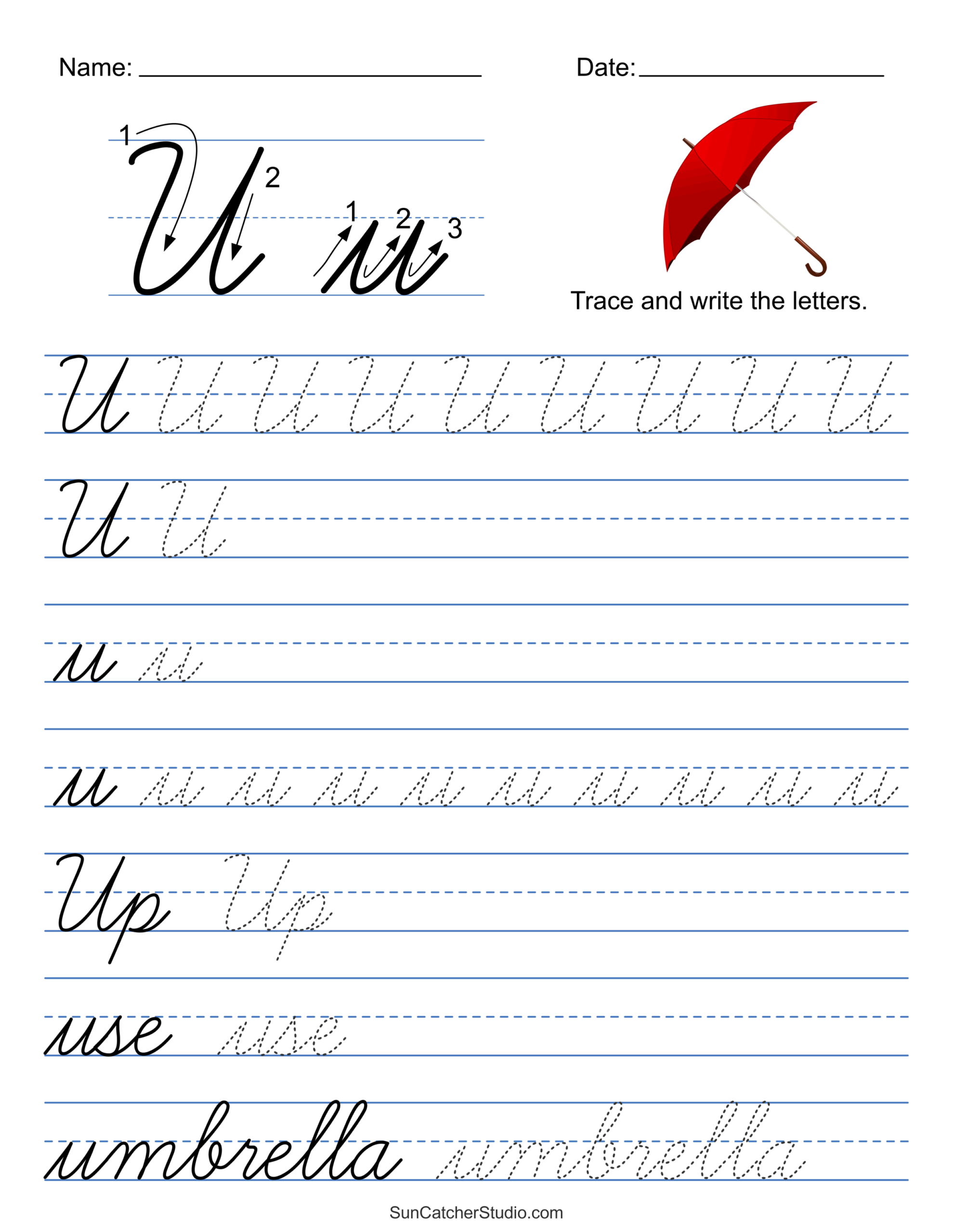 Printable Cursive Worksheet