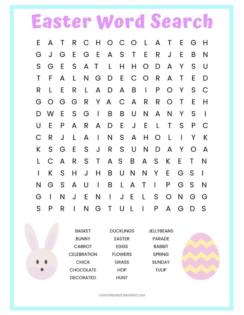 Easter Word Puzzles Printable