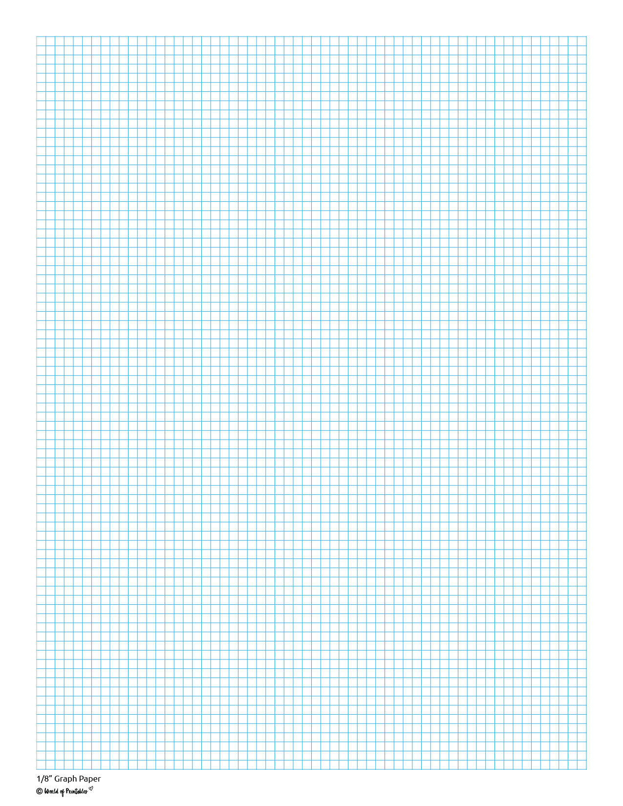 Printable 1/8 Inch Grid Paper