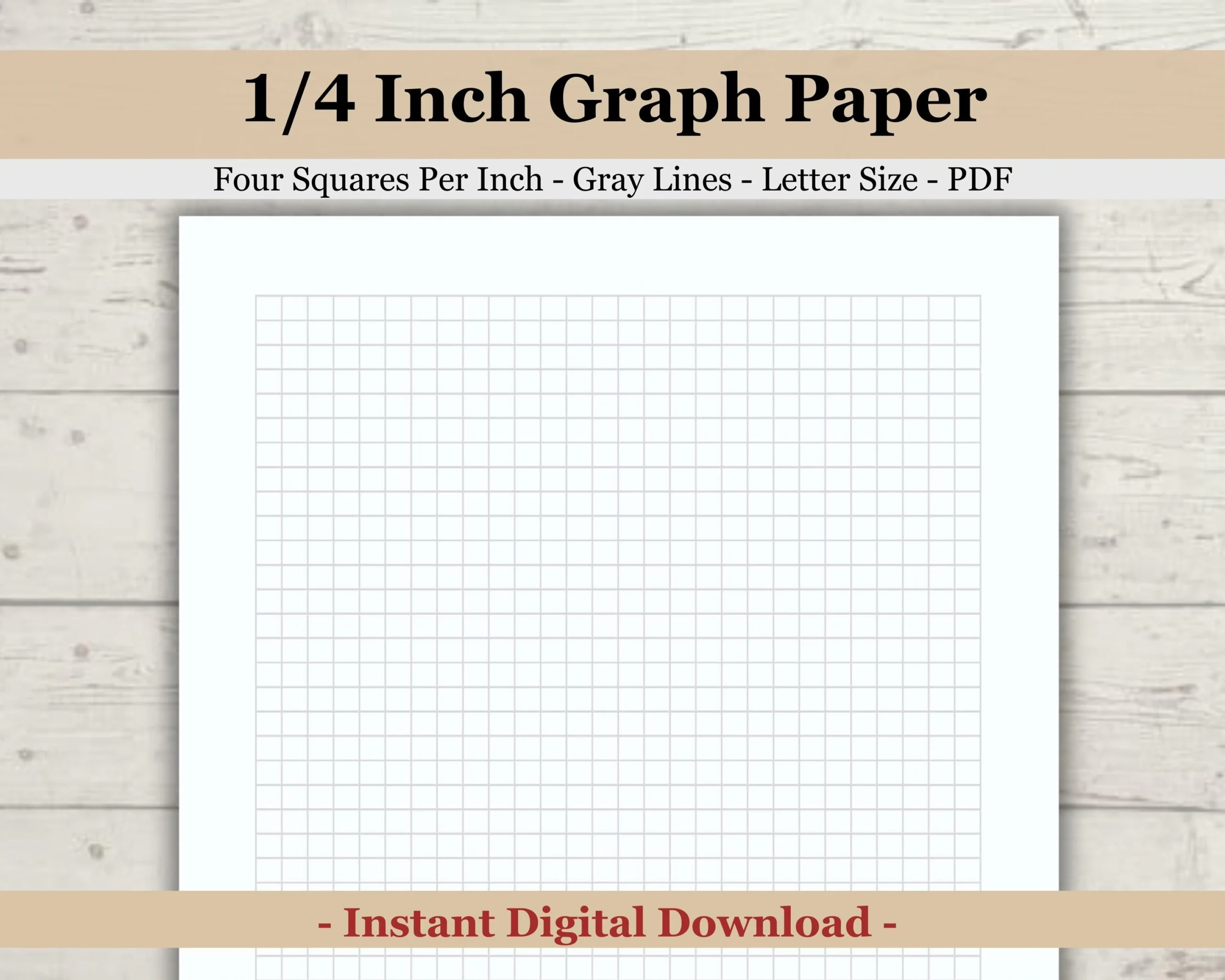 Printable Graph Template Paper Printable Graph Paper Quarter Inch 