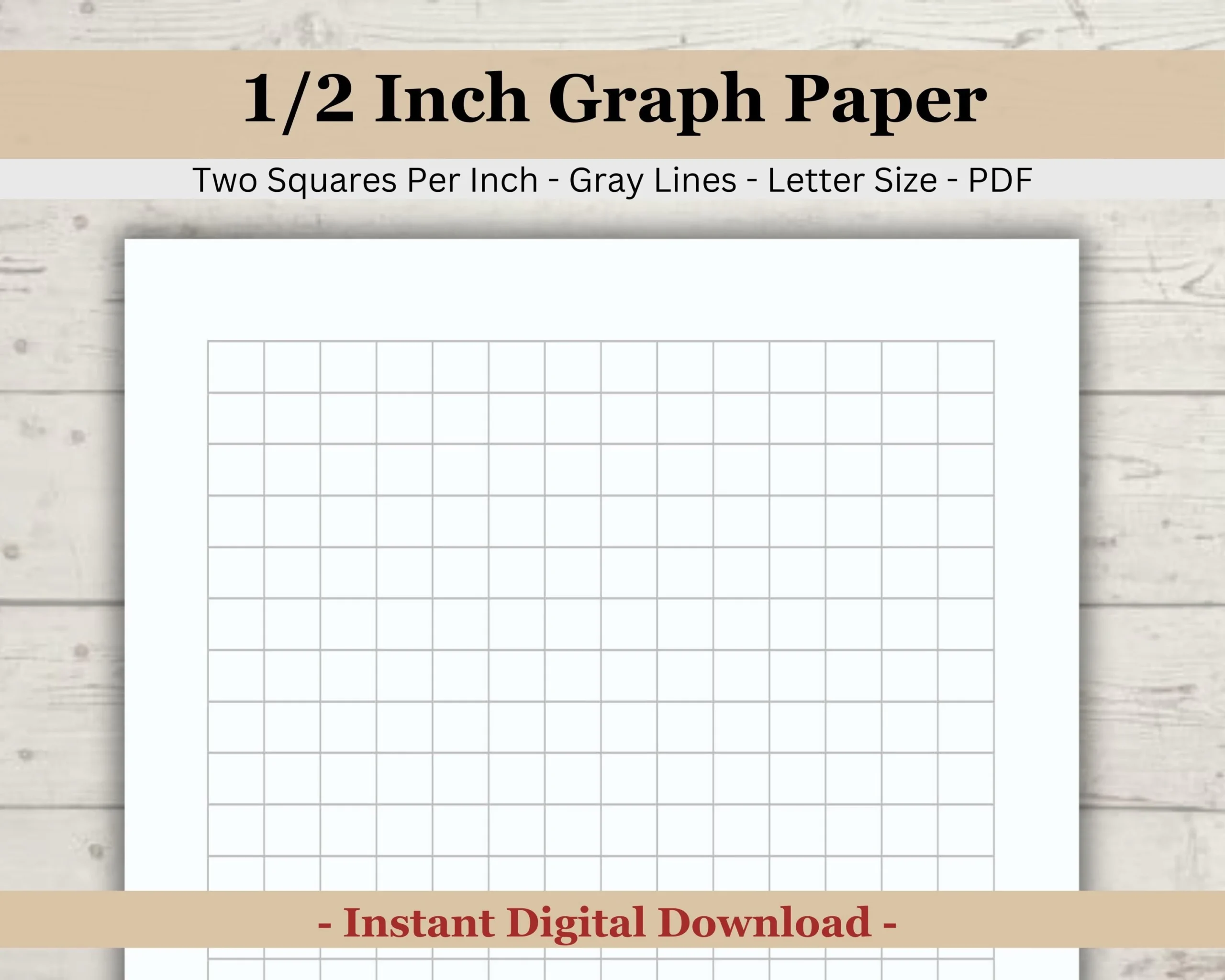 Printable Graph Paper 1/2