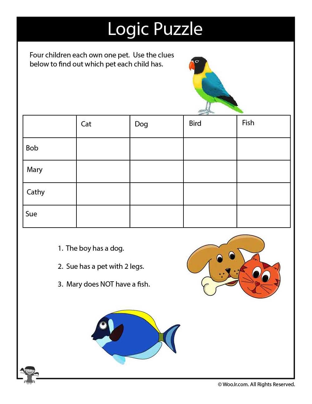 Printable Logic Puzzles Free