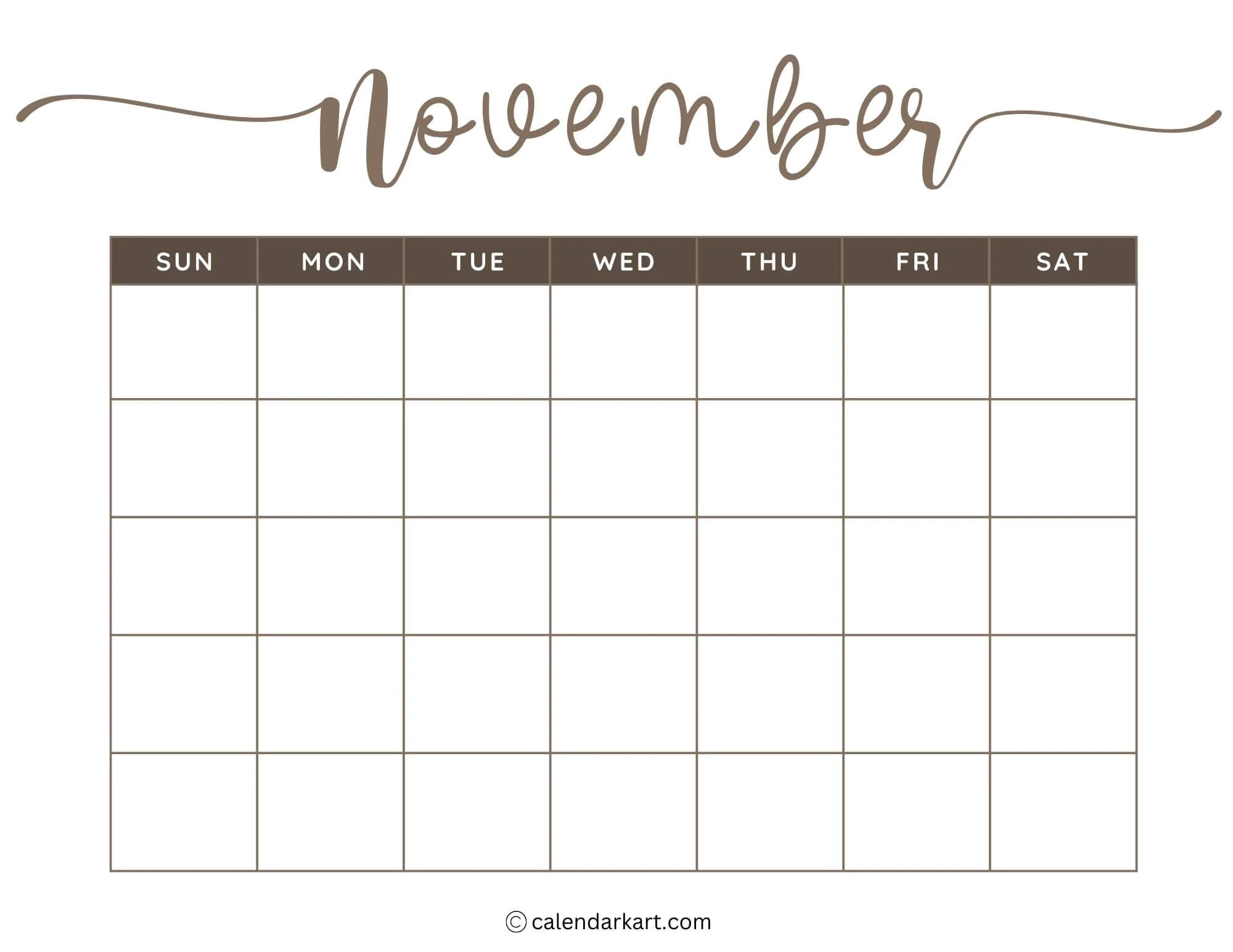 Printable Blank Calendar Microsoft