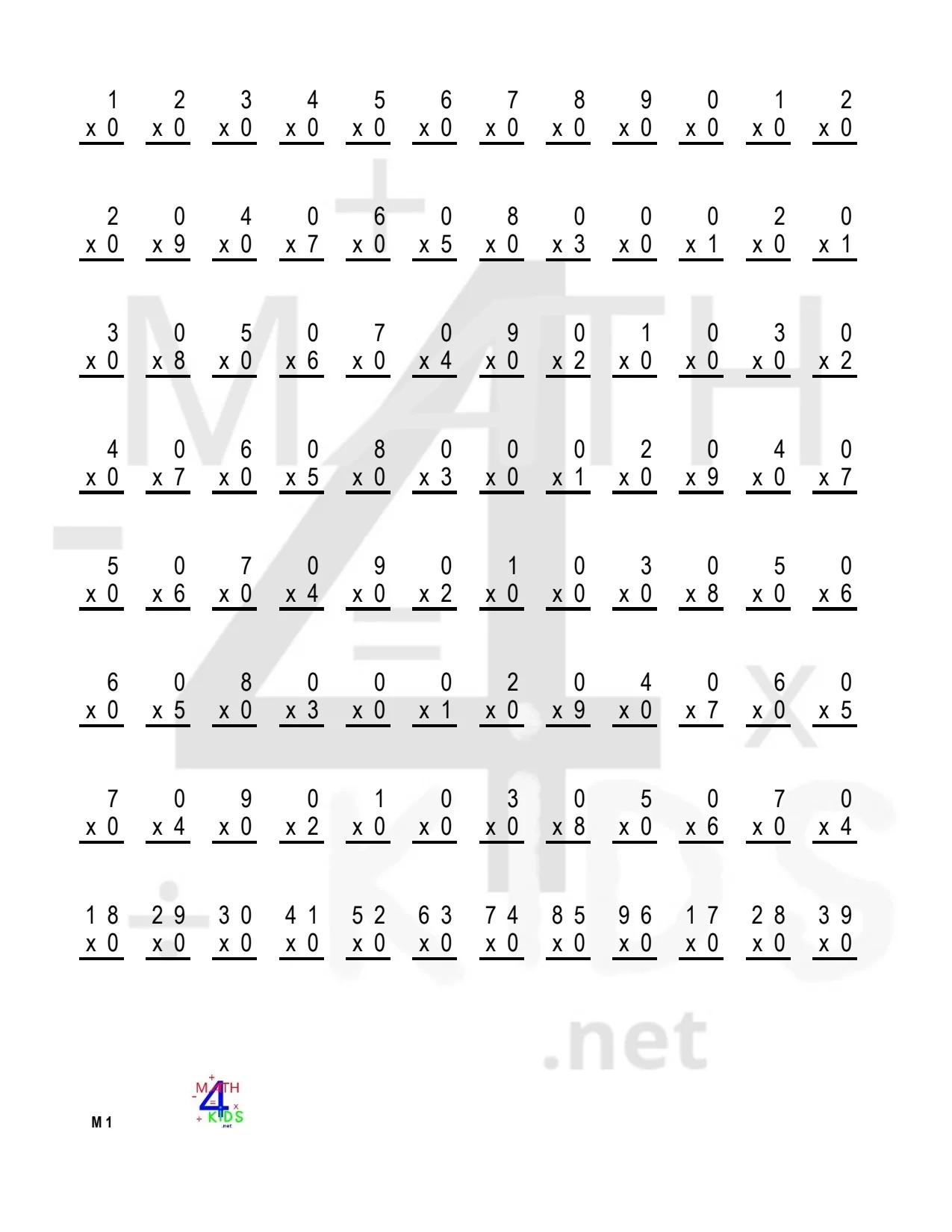 Multiplication Printable Worksheets Grade 3