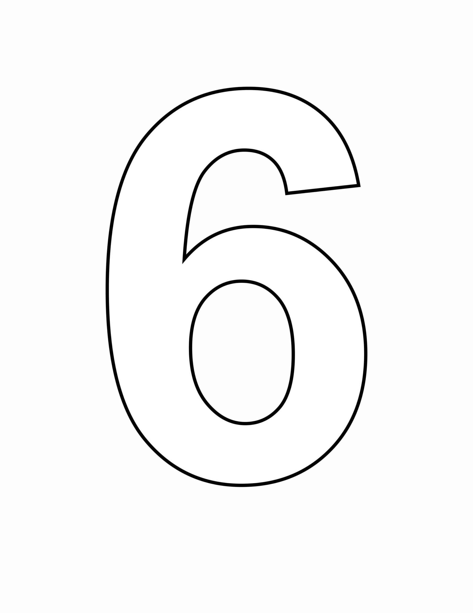 Printable Number 6 Outline Alien Schooler