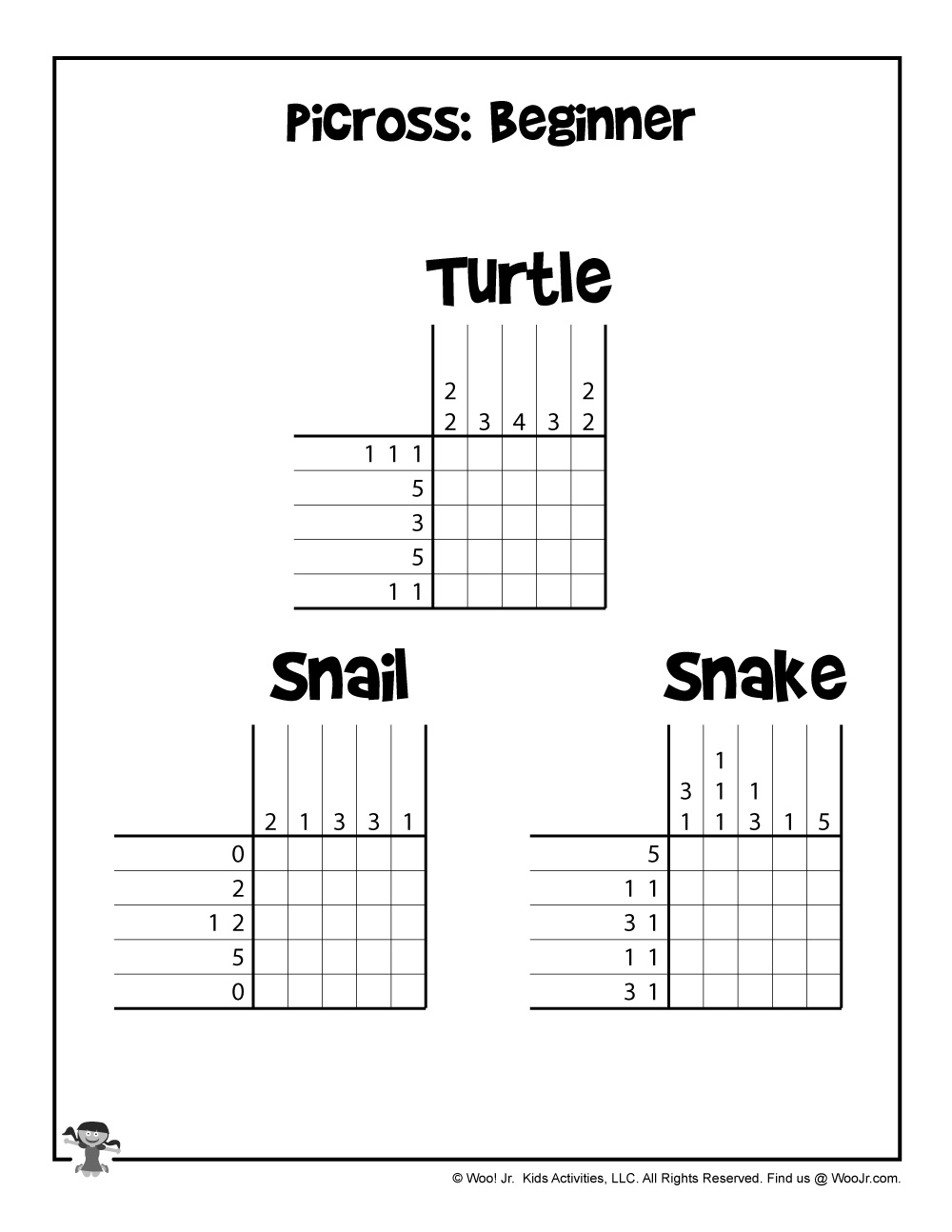 Easy Nonogram Puzzles Printable