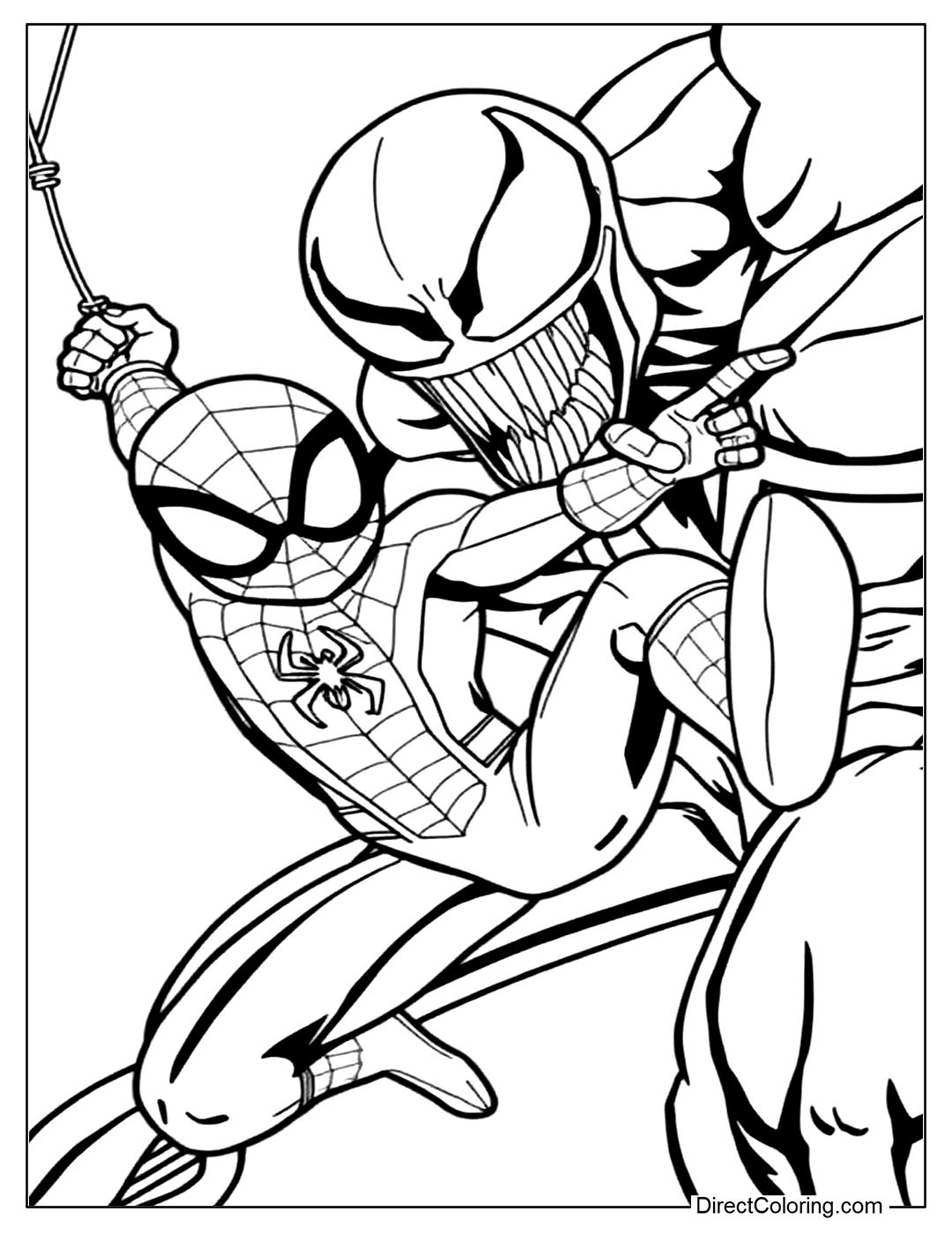 Printable Coloring Pages Spiderman